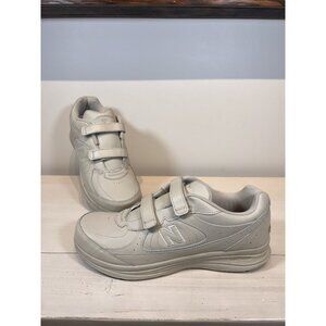 New Balance MW577VB Walking Shoes Bone Beige Leather Mens Size 12 4E Extra Wide